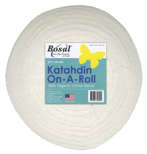 Batting - Katahdin On-A-Roll 100% Cotton - 2.5” x 50y