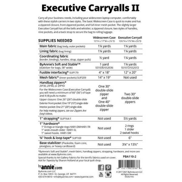 ByAnnie Pattern - Executive Carryalls II