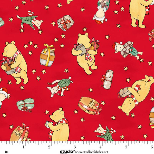 Christmas at Pooh Corner - Bears and Bundles - Red