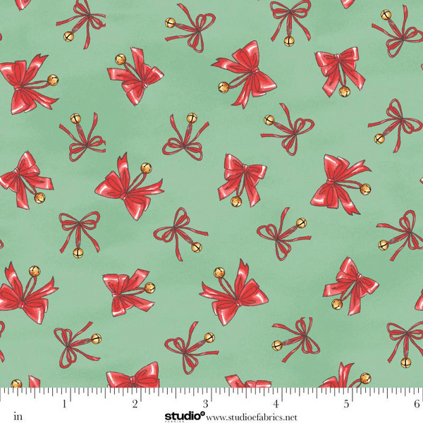 Christmas at Pooh Corner - Bows - Light Green