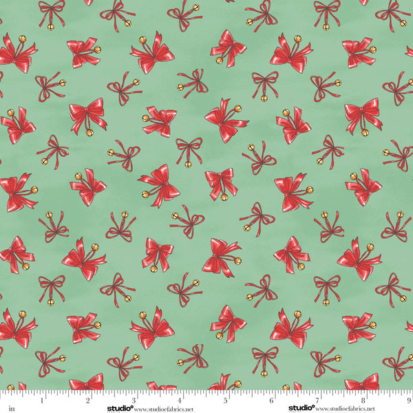 Christmas at Pooh Corner - Bows - Light Green