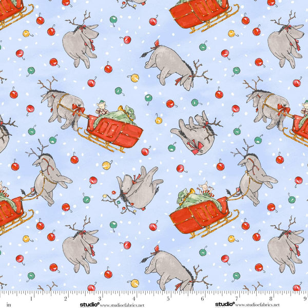 Christmas at Pooh Corner - Reindonkeys - Light Blue