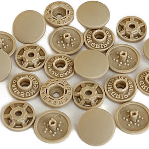 Plastic Finger Snaps - 1/2” - 8pc - Beige