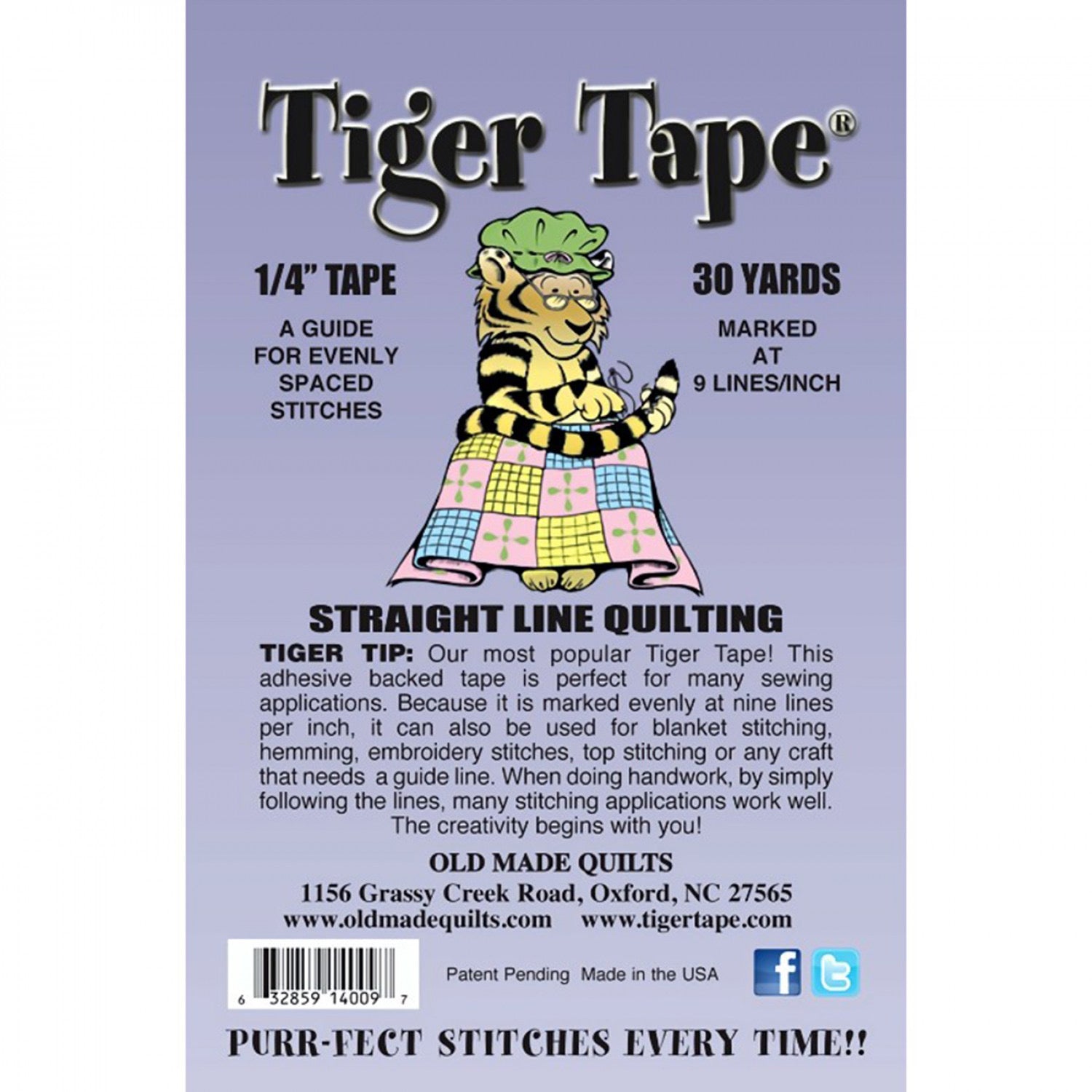 Tiger Tape - Straight Line Quilting - 9 lines/inch