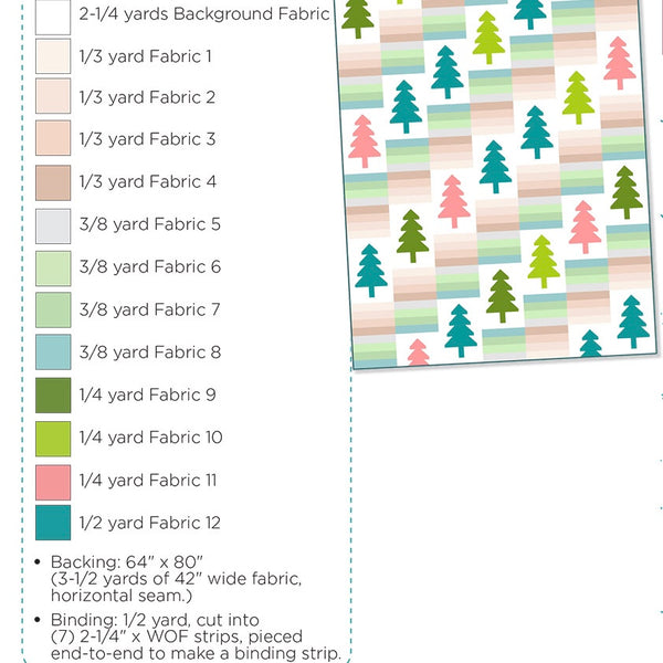 Quilt Pattern - Tree-mendous! - 56” x 72”