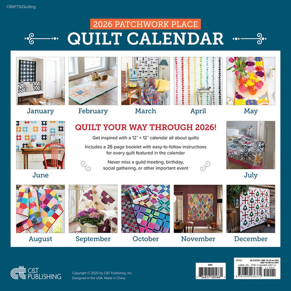 Patchwork Place Quilt Calendar - 2027