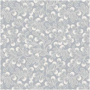 Snowberries Flannel - Grey