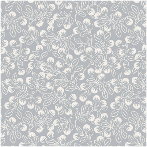 Snowberries Flannel - Grey