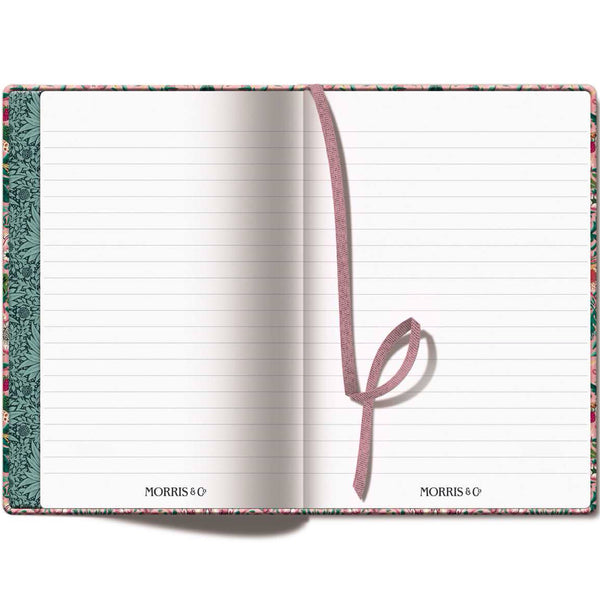 Notebook A5 - Morris&Co. - Pink Strawberry Thief
