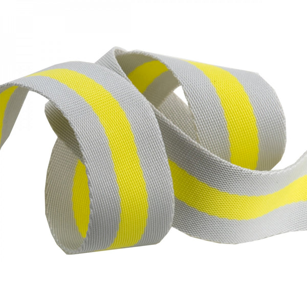 Tula Pink Webbing - Strapping - Grey/Lime - 1.5” - 2y