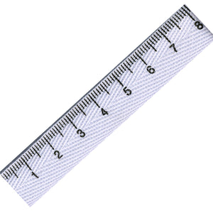 Ruler Twill Tape - White - 15mm