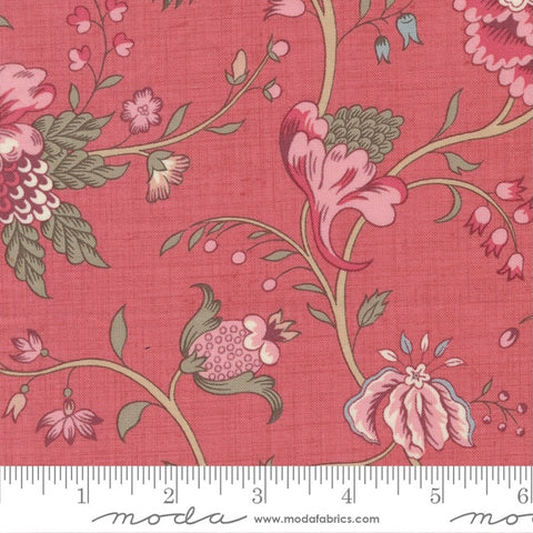 Antoinette  - Cecile Floral - Faded Red