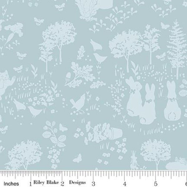 Peter Rabbit & Benjamin Bunny - Tonal Garden - Blue