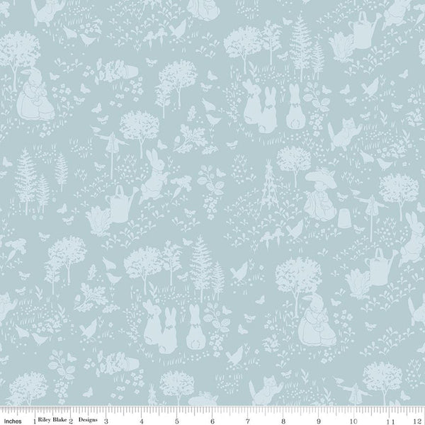 Peter Rabbit & Benjamin Bunny - Tonal Garden - Blue