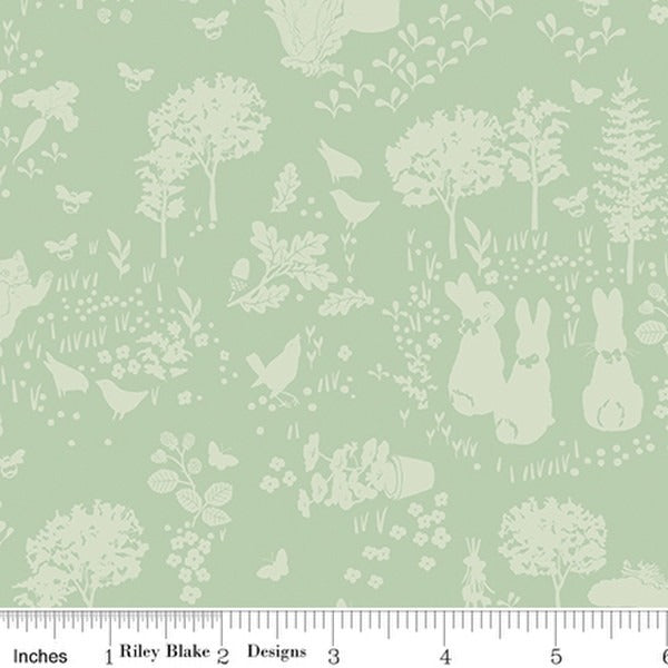Peter Rabbit & Benjamin Bunny - Tonal Garden - Green