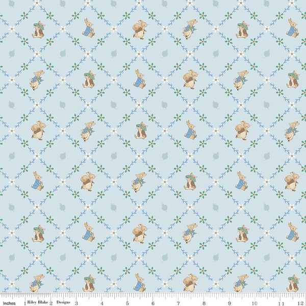 Peter Rabbit & Benjamin Bunny - Lattice - Blue