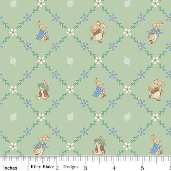 Peter Rabbit & Benjamin Bunny - Lattice - Green