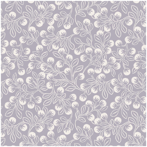 Snowberries Flannel - Lavender