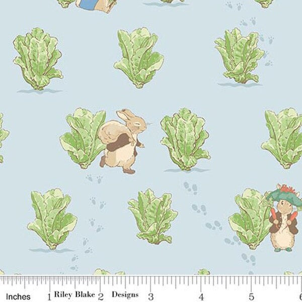 Peter Rabbit & Benjamin Bunny - Lettuce Patch - Blue