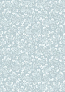 Snowberries Flannel - Ice Blue