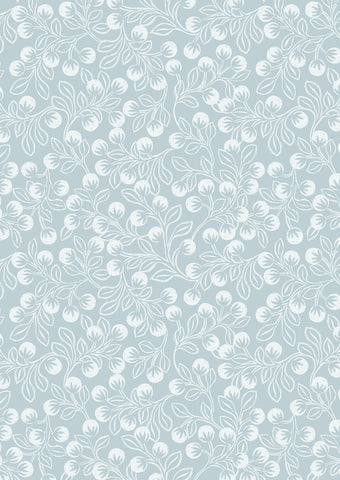 Snowberries Flannel - Ice Blue