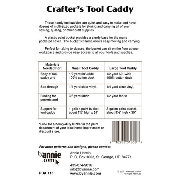 ByAnnie Pattern - Crafters Tool Caddy