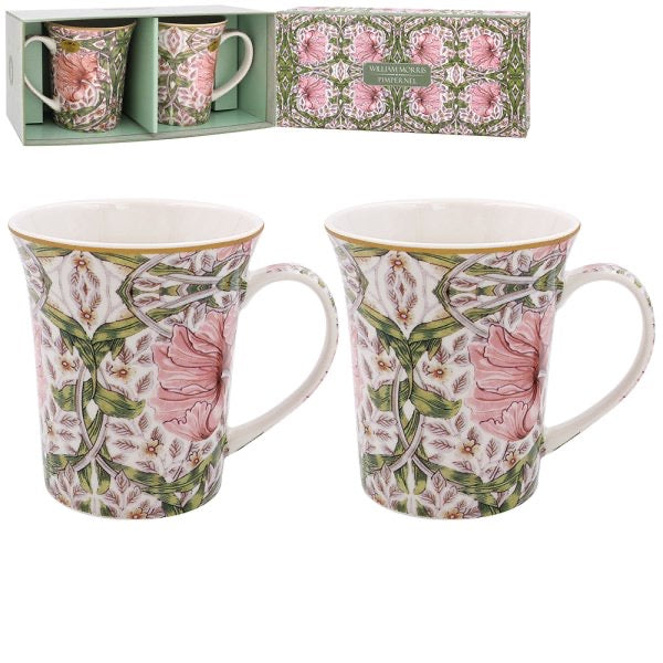 William Morris Fine China 275mL Mug - Pimpernel - Set of 2