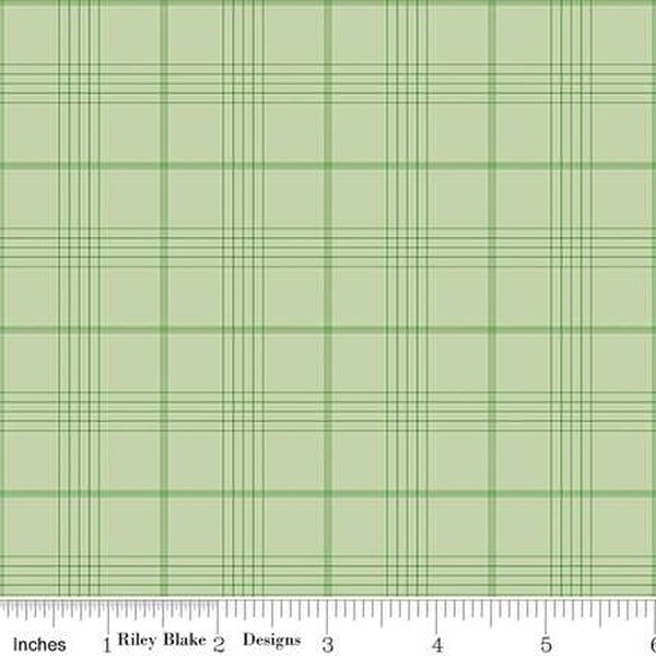 Peter Rabbit & Friends Flannel - Plaid - Fern