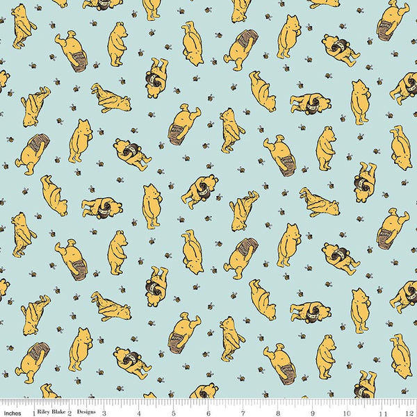Winnie the Pooh Flannel - Toss - Blue