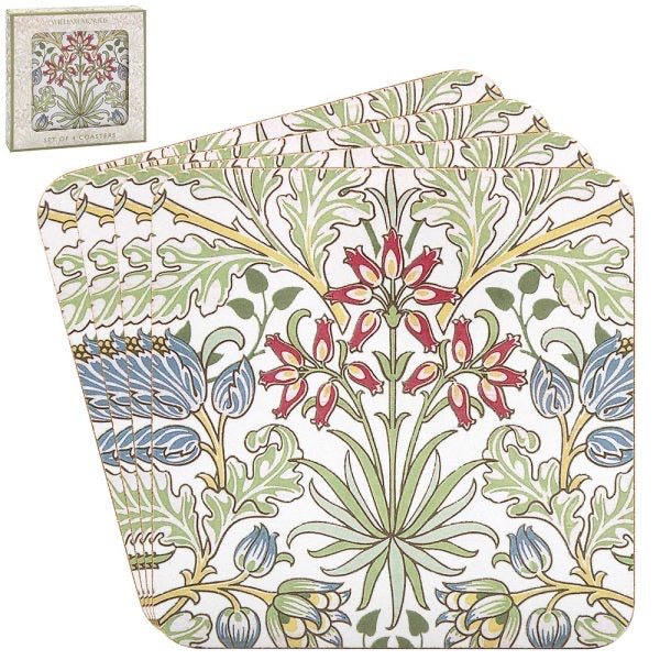 William Morris Coasters - Hyacinth -  Set of 4