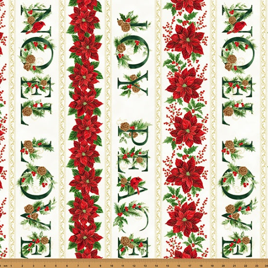 Christmas Splendor - Metallic Border - Natural/Gold