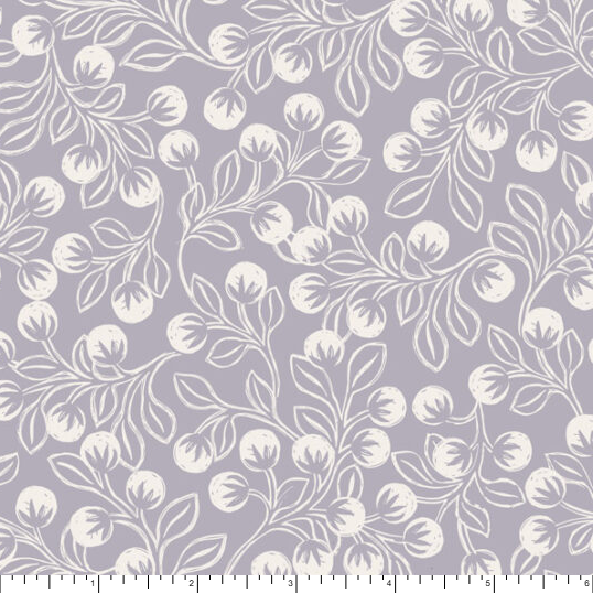 Snowberries Flannel - Lavender