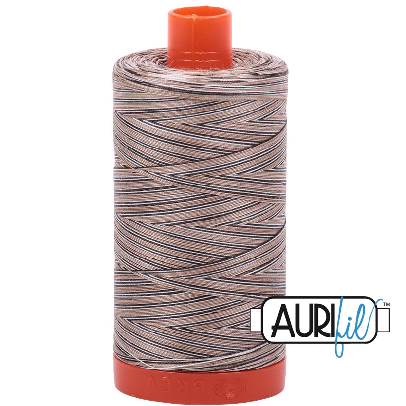 Aurifil Cotton 50wt Thread - 1300 mt - 4667 - Variegated - Nutty Nougat