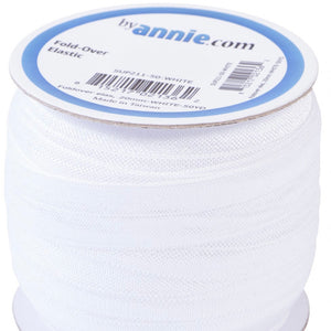 ByAnnie Fold Over Elastic - 20mm - White