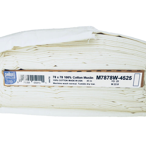 Cotton Muslin - 45" - White