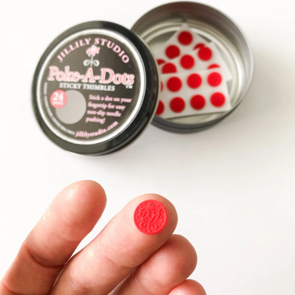 Poke-A-Dots Sticky Thimble - 24 dots in a tin