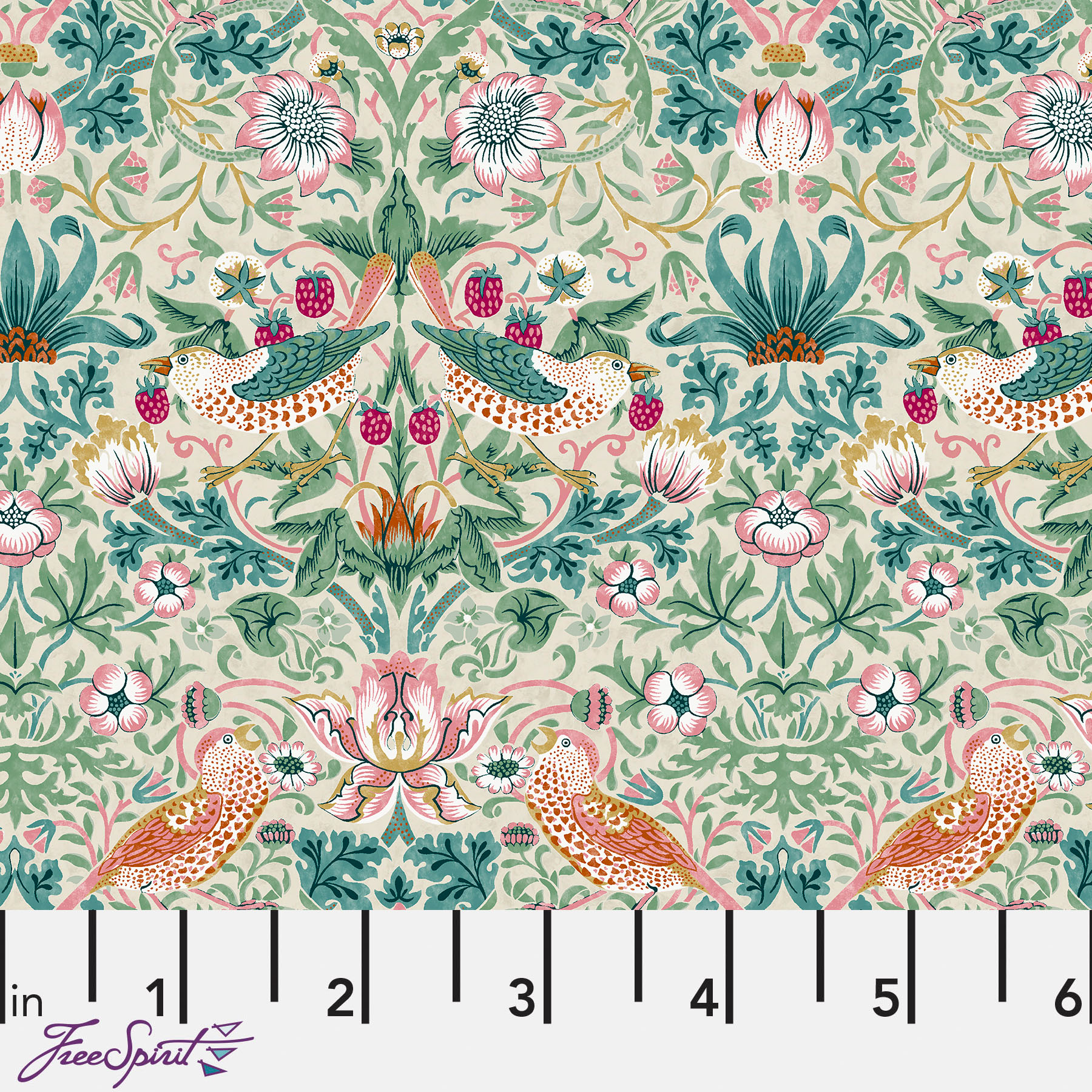 Mini Strawberry Thief - Mineral