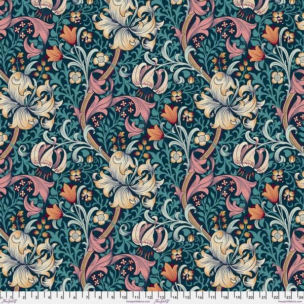 Golden Lily 108" Backing - Teal
