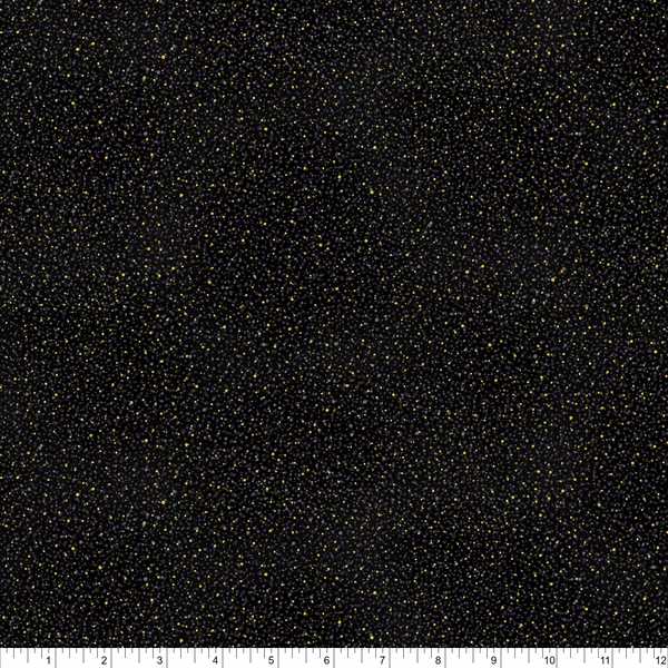 Blooming Holidays - Metallic Speckles - Black/Gold