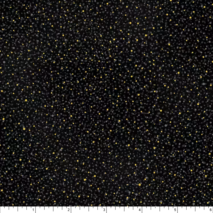 Blooming Holidays - Metallic Speckles - Black/Gold