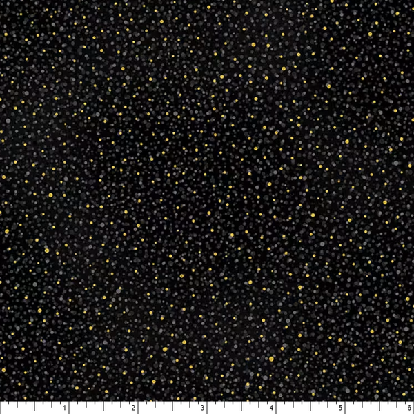 Blooming Holidays - Metallic Speckles - Black/Gold