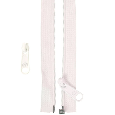 ByAnnie - 50” Separating Zipper + Extra Slide - White