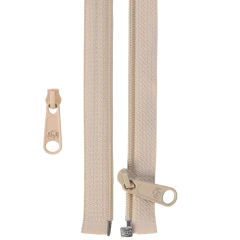 ByAnnie - 50” Separating Zipper + Extra Slide - Natural