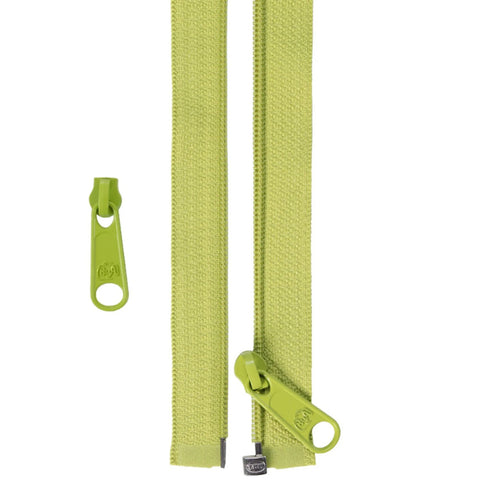 ByAnnie - 50” Separating Zipper + Extra Slide - Apple Green