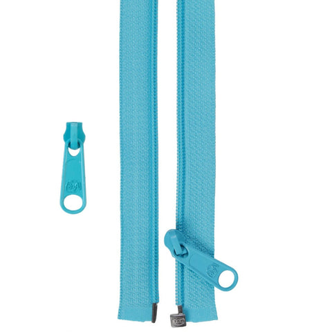 ByAnnie - 50” Separating Zipper + Extra Slide - Parrot Blue