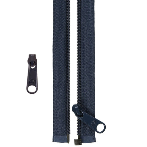 ByAnnie - 50” Separating Zipper + Extra Slide - Navy