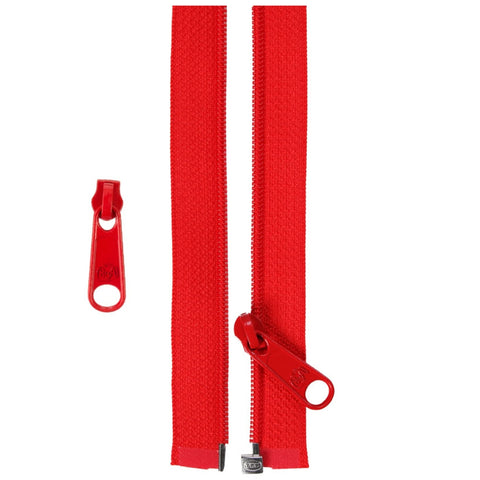 ByAnnie - 50” Separating Zipper + Extra Slide - Atom Red