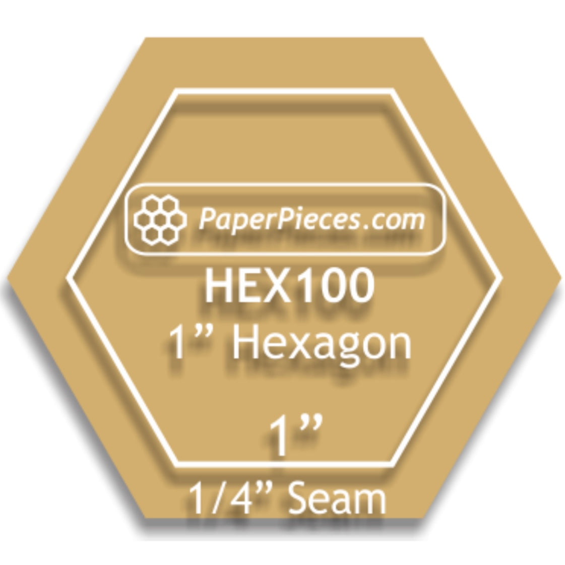 Hexagon Acrylic Template for 1” Hexagons