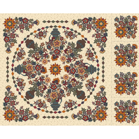 Floral Panel - 36" - Ivory