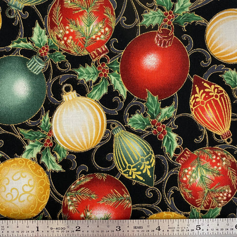 Christmas Splendor - Metallic Decorations - Black/Gold